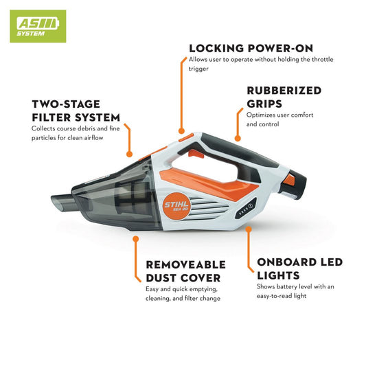 STIHL® – SEA 20 Handheld Vacuum | 10.8V Battery‑Powered | Battery and Charger Included